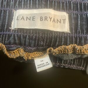 Lane Bryant wide leg pull on denim pants